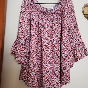 Flowery Peasant top
